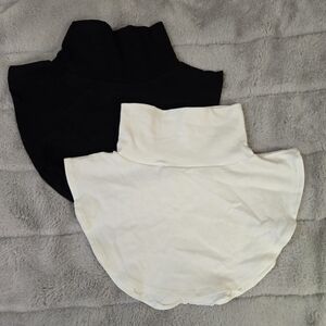 Black and White Mock Turtlenecks